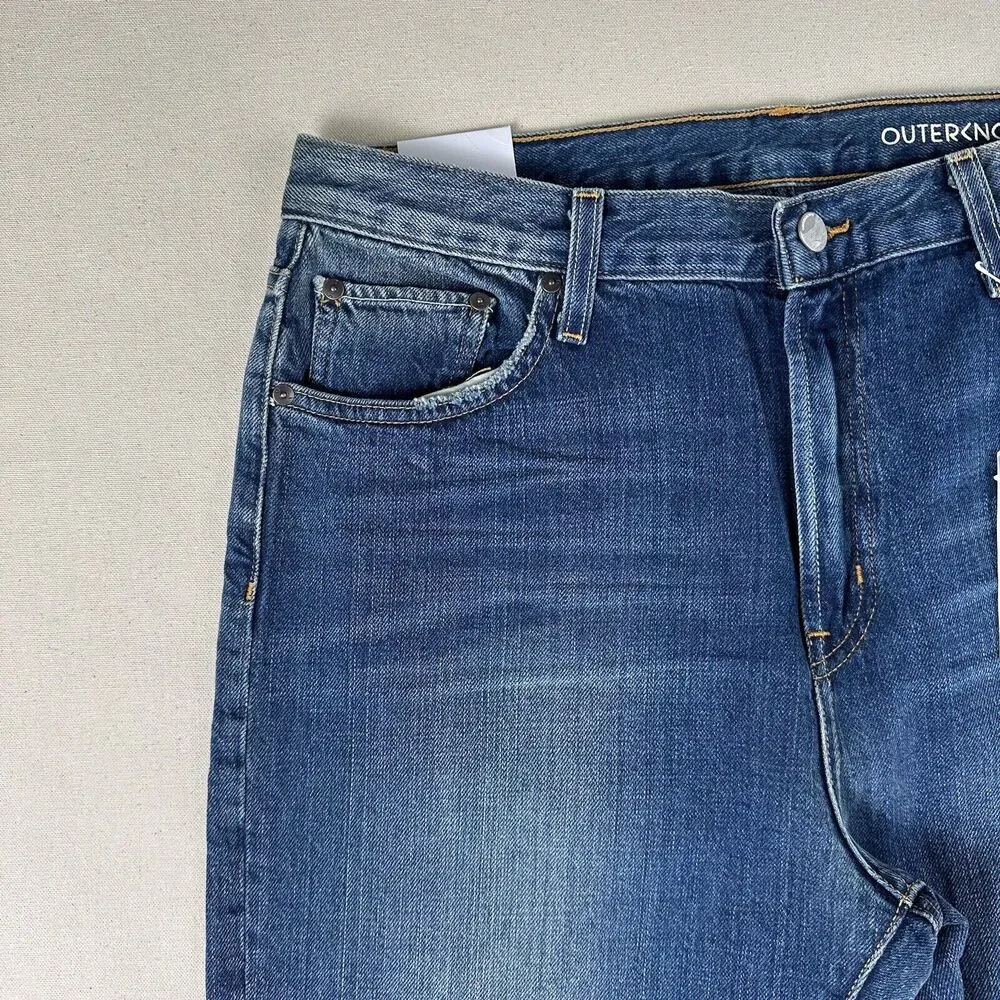 Outerknown Dune High Rise Slim‎ Fit Jeans Women’s 31 Blue Denim Stretch Pants
